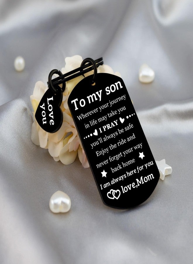 MOEXUKO Christmas Gifts for Son Keychain Stocking Stuffers for Teen Boys Son Gifts from Mom Birthday Gift for Sons Adult I Love You Gift for Stepson Graduation Fathers Day Stocking Stuffers for Him - Image 4
